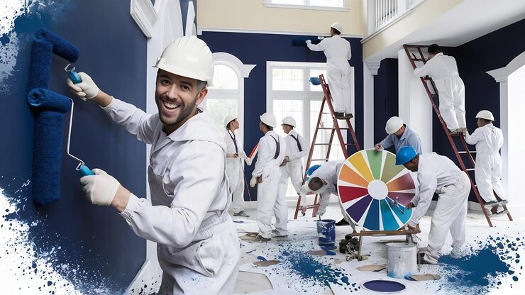 Professional villa painting in Dubai Marina with premium finishes