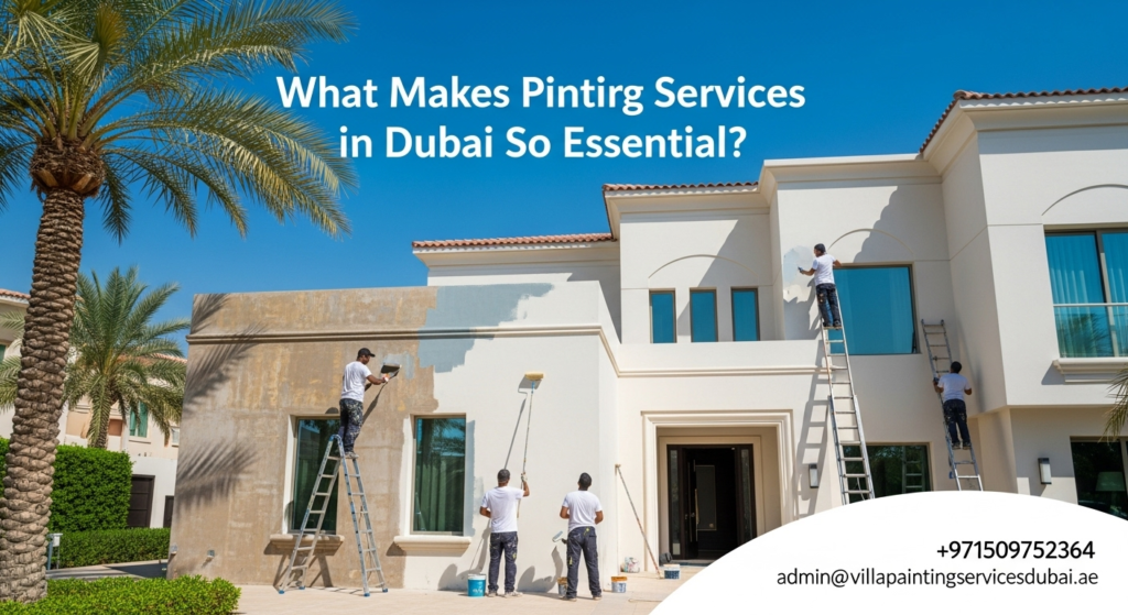 Villa painting services in Dubai by professional painters using durable paints