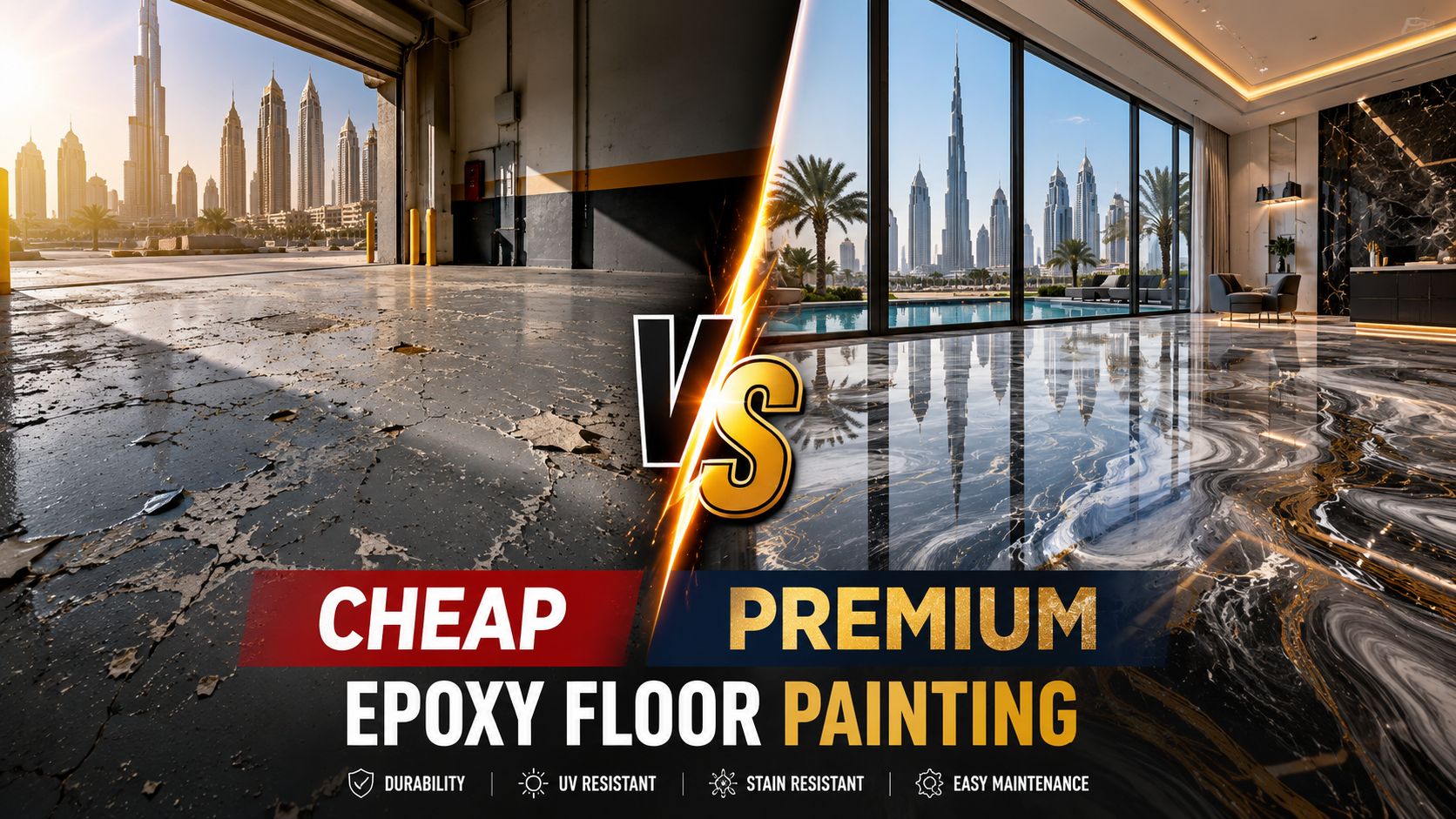 Cheap vs Premium Epoxy Floor Painting